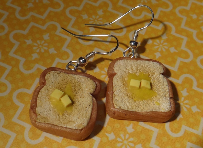 Buttered Toast Earrings image 1