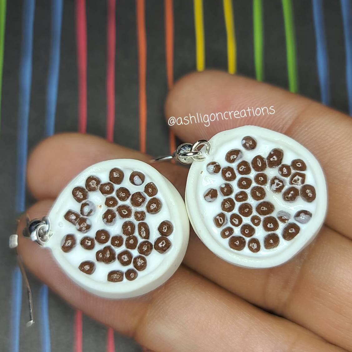 Suri Studded Hoop Earrings- Cocoa