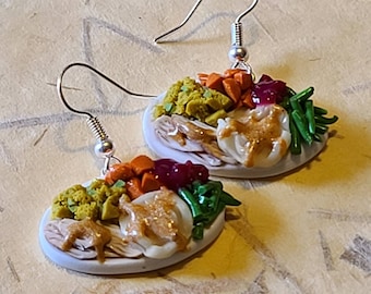 Thanksgiving Plate Earrings