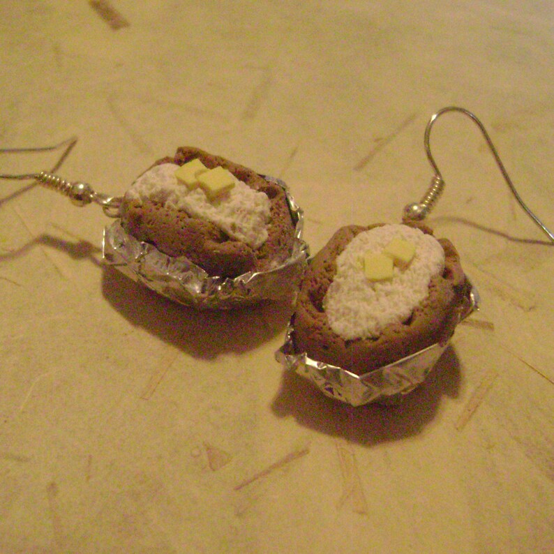 Baked Potato Earrings Etsy