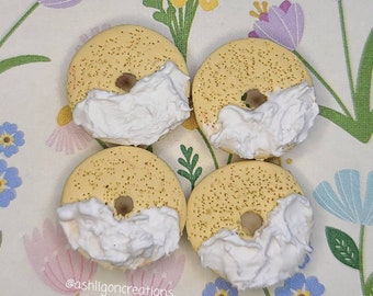 Miniature Bagels w/Schmear- Dollhouse Scale