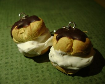 Chocolate Cream Puff Earrings