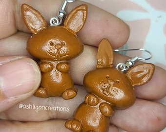 Chocolate Bunny Earrings