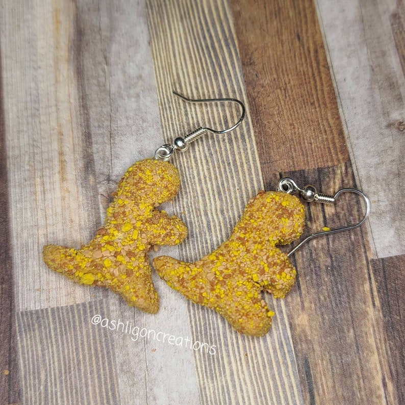 dino nugget earrings