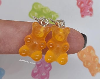 Orange Gummy Bear Earrings