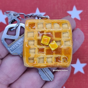 Waffle Keychain - Etsy