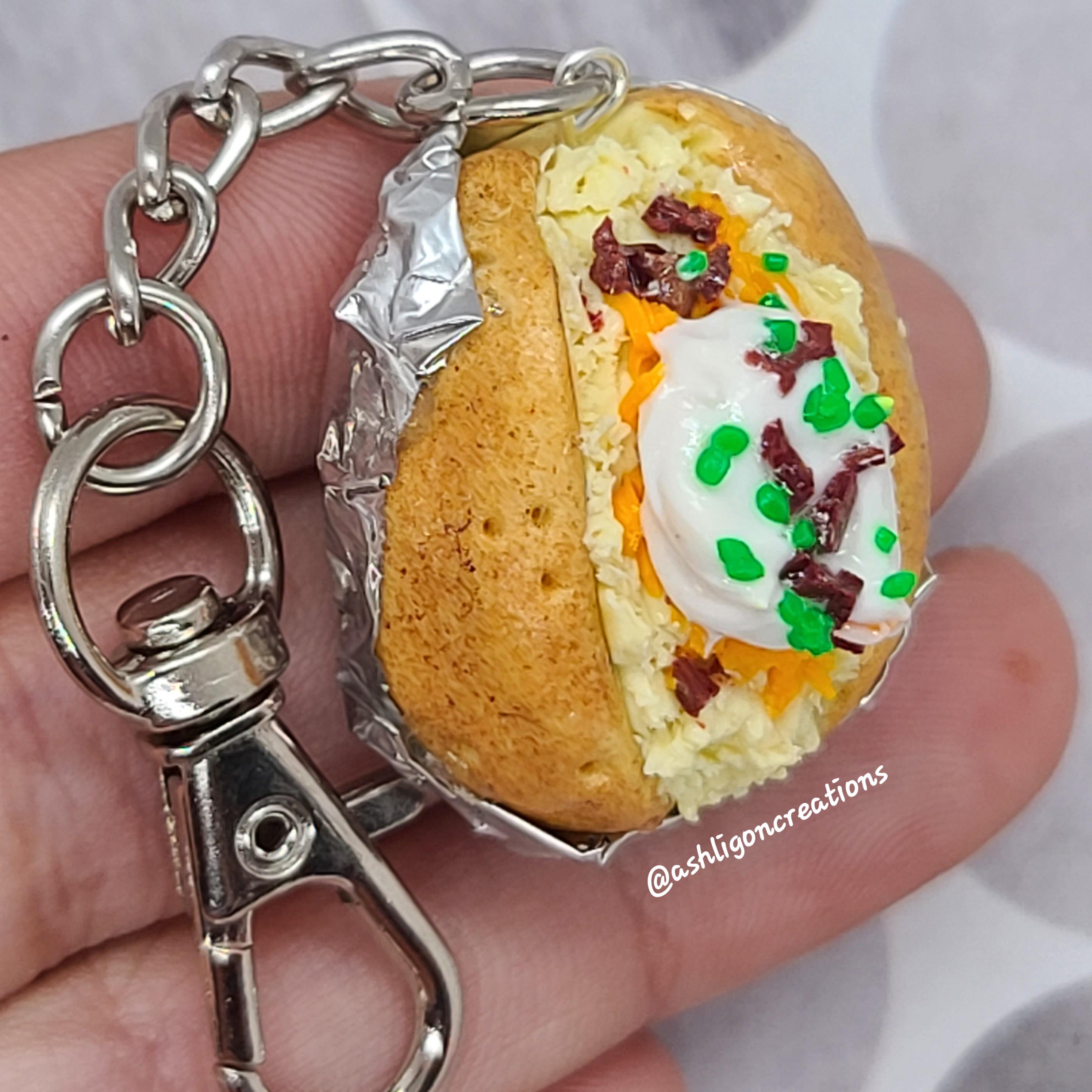 Potato Key Loaded Baked Potato Key Chain - Etsy