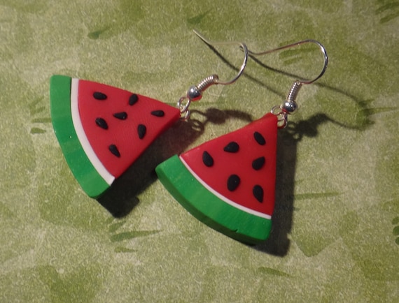 Watermelon earrings sale etsy