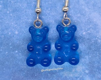 Blue Gummy Bear Earrings