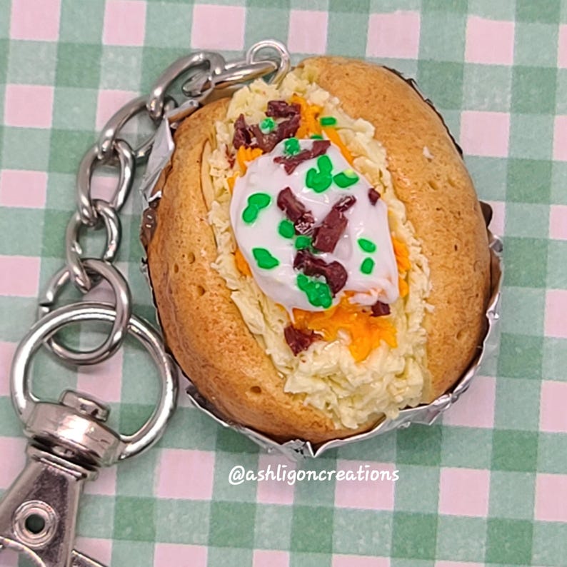 Loaded Baked Potato Key Chain - Etsy