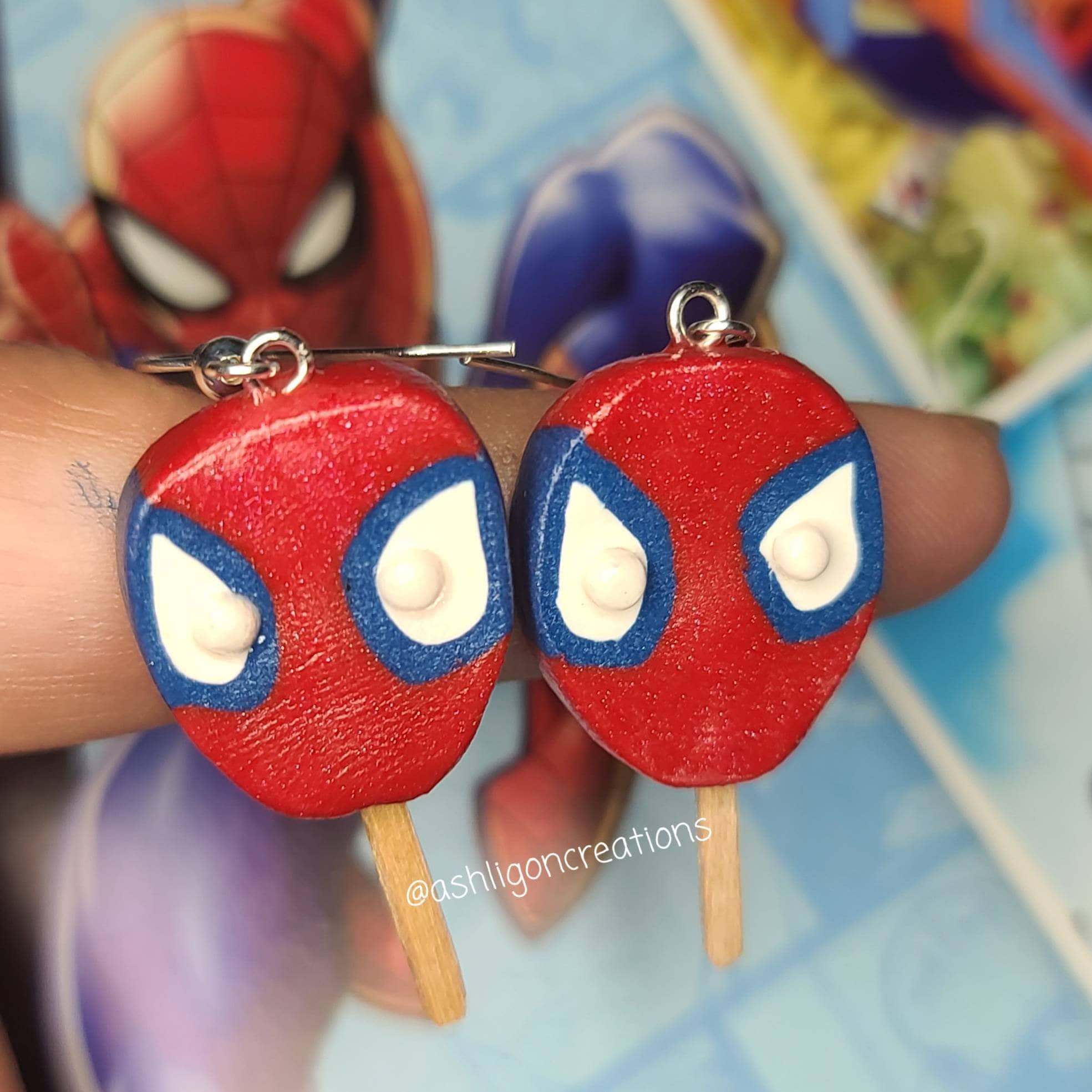 Spiderman earrings best sale