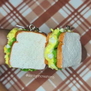 Egg Salad Sandwich Earrings