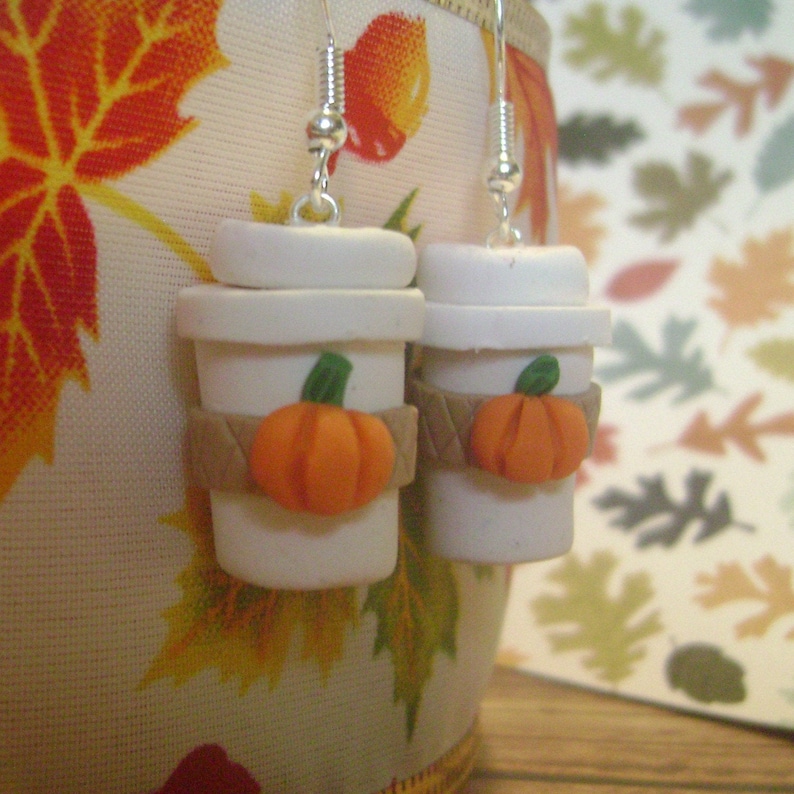 Pumpkin Spice Latte Earrings image 2