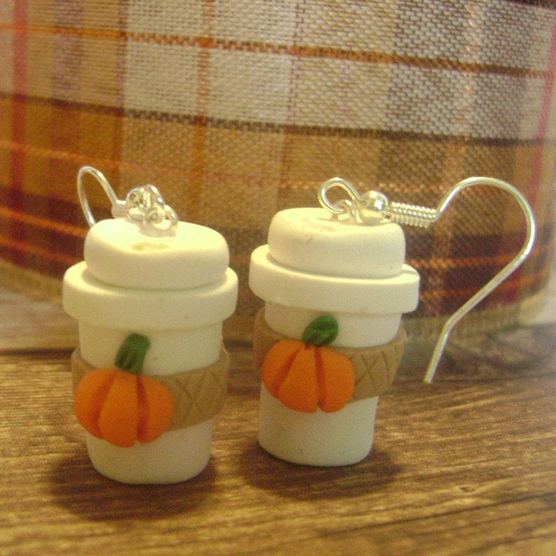 Pumpkin Spice Latte Earrings image 1