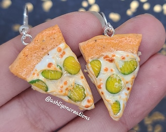 Pickle Pizza Earrings