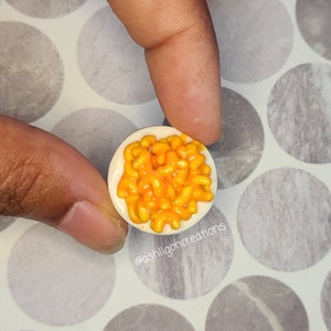 Miniature Mac & Cheese Plates- Dollhouse Scale