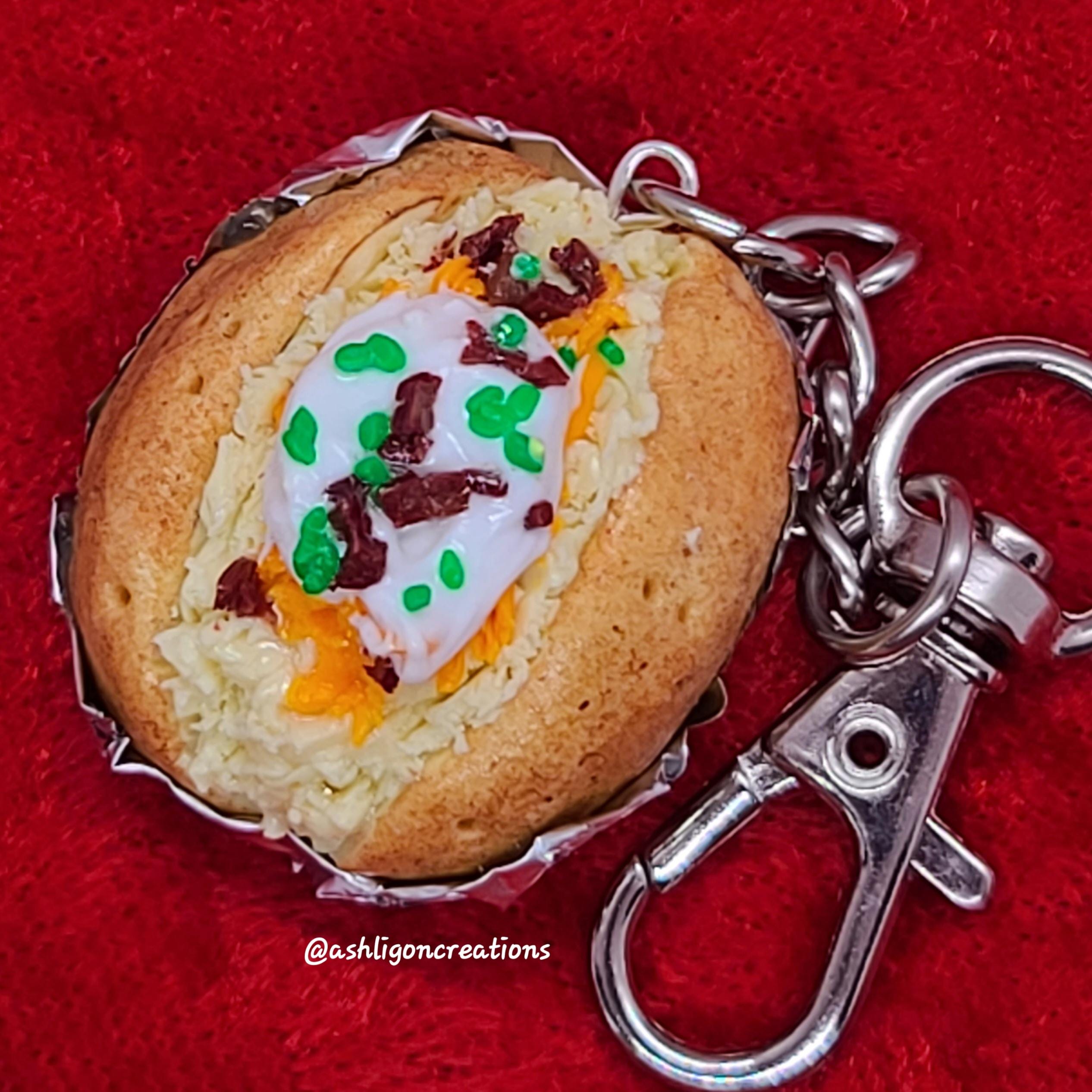 Potato Key Loaded Baked Potato Key Chain - Etsy