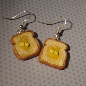 Buttered Toast Earrings image 2