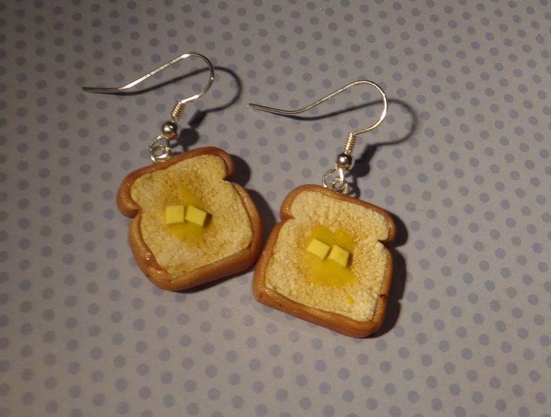 Buttered Toast Earrings image 2