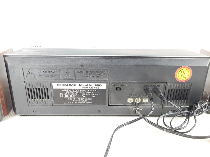 Soundesign 3893 AM FM Electronic Alarm Clock Radio Cassette Etsy