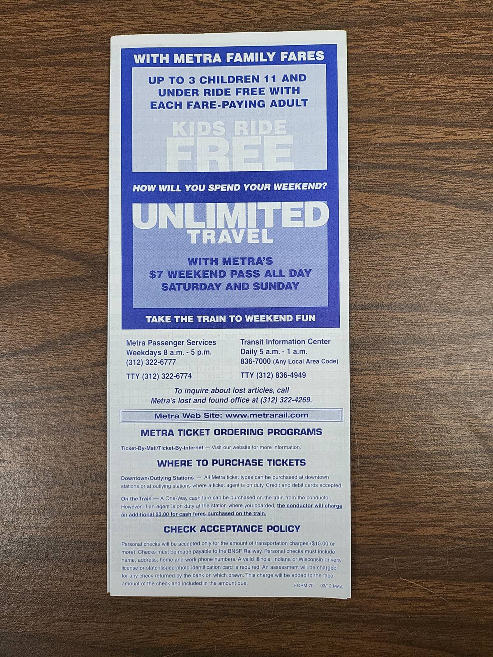 Metra BNSH Railway Chicago to Aurora Passenger Timetable Train | Etsy