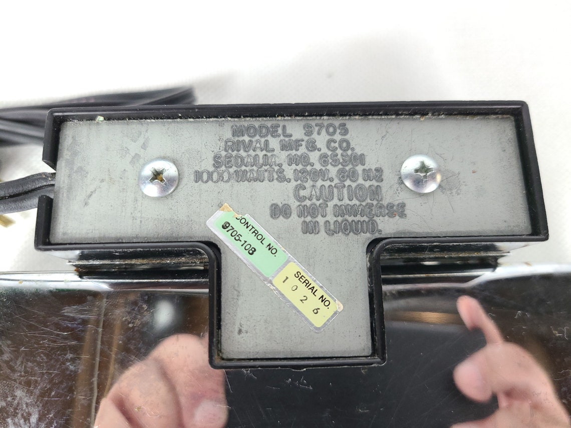 Vintage Rival 9705 Pizzelle Waffle Maker Cookie Baker made in Etsy