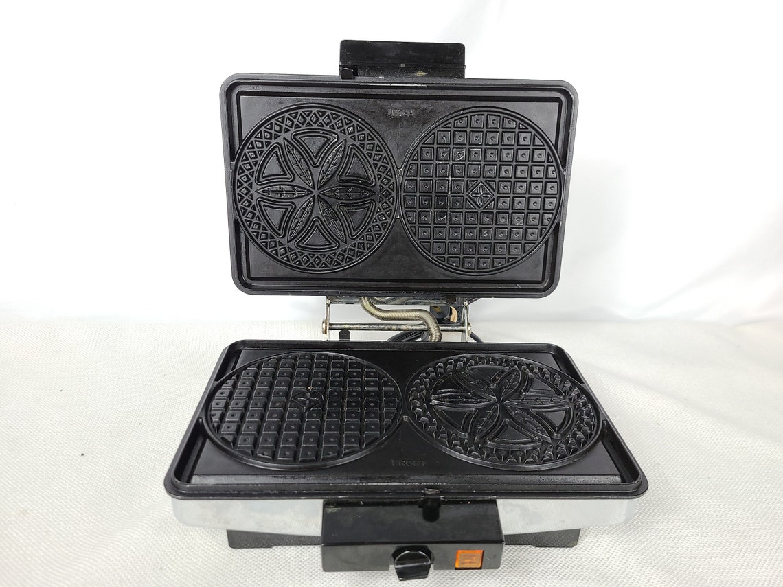 Vintage Rival 9705 Pizzelle Waffle Maker Cookie Baker made in Etsy