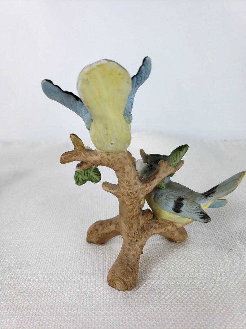 Lefton Pair of Blue Jay Figurines 5\u201d Tall