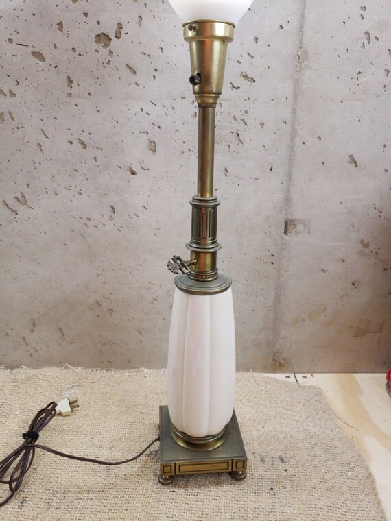 Stiffel Torchiere Table Lamp Hollywood Regency With Lenox India Stiffel Torchiere Table Lamp Hollywood, Stiffel Torchiere Glass Lamp Shades