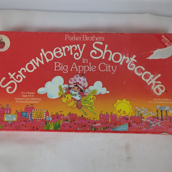 Parker Bros. Strawberry Shortcake in Big Apple City Board Game 1981 READ MISSING