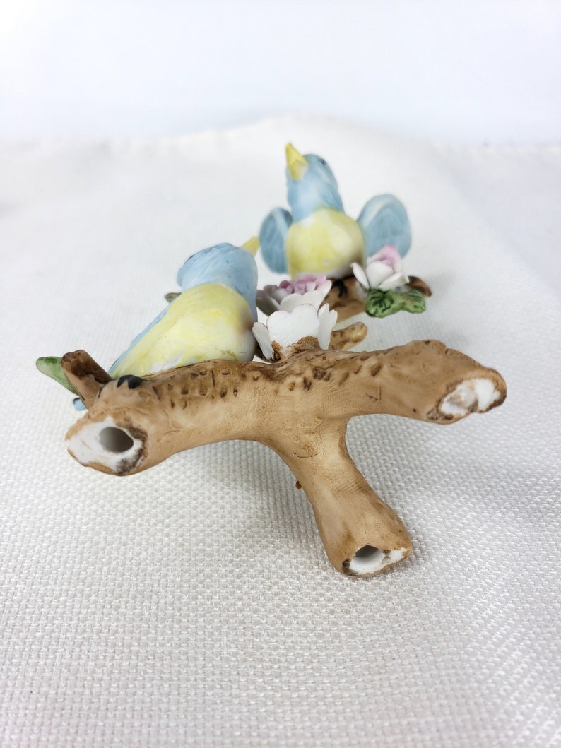 Lefton Pair of Blue Jay Figurines 5\u201d Tall