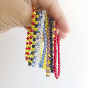 Team Colors Beaded Bracelet - Sports Team Bracelet, Sports Gift, Cheer Bracelet, School Spirit, Spirit Wear, College, High School, Pro