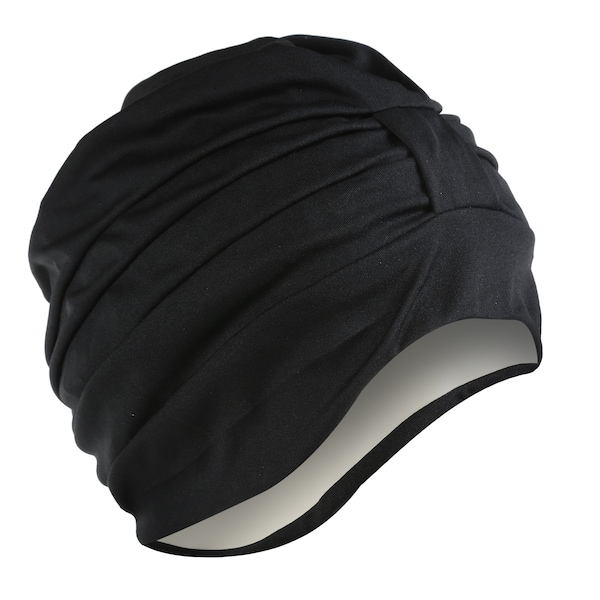 Stylish Swim Turban By Fashy Ladies Swimming Hat Black Easy To Put On 3473