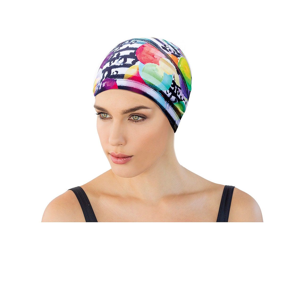 Multi Colour Swimming Cap By Fashy Pretty Swim Hat Easy To Put Etsy