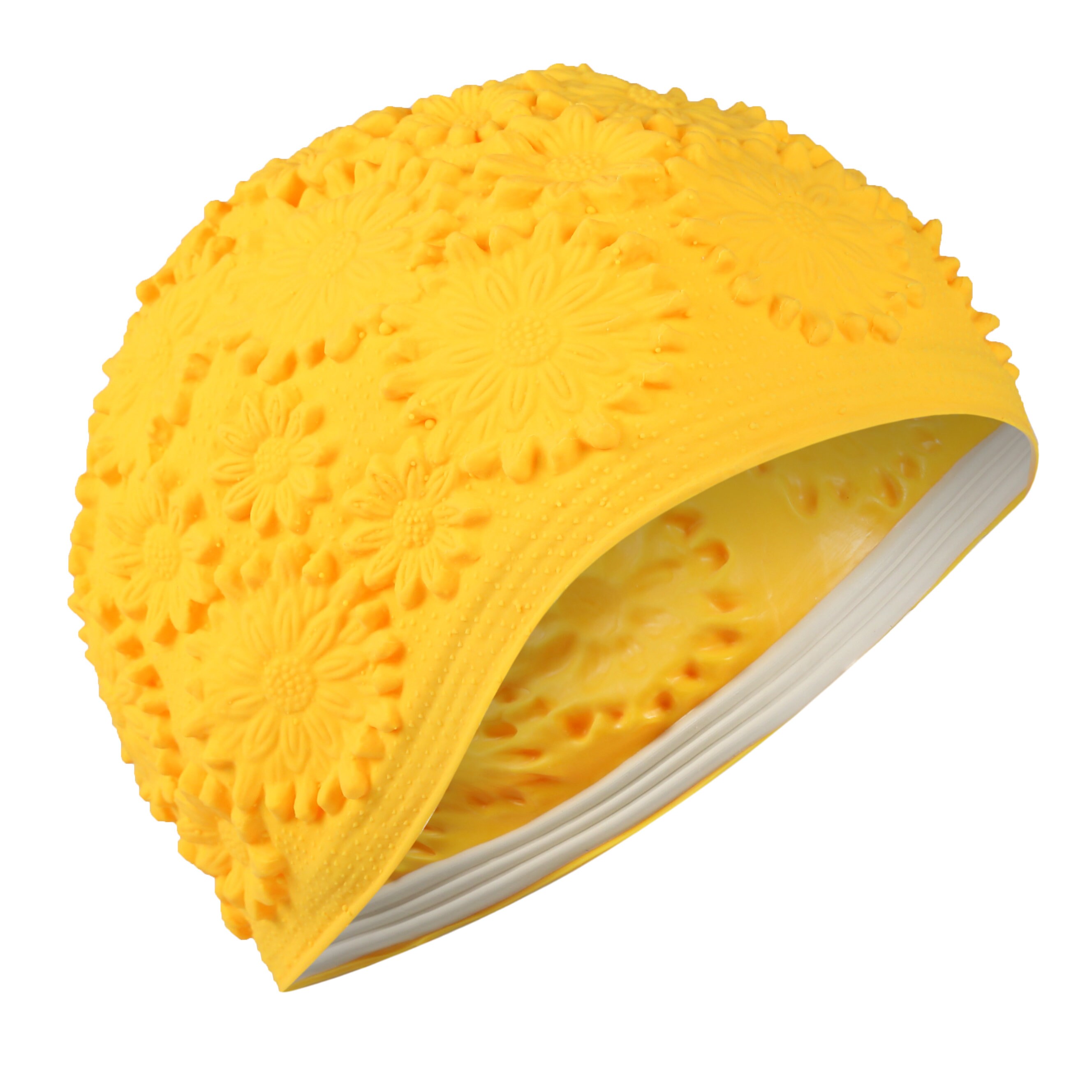 Ladies Pretty Swimming Cap Yellow 