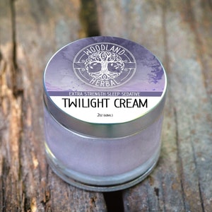 Twilight Cream 2oz Glass Jar - Extra Strength Topical Cream. Wellness, Relaxation, Massage, Joints, Tight Muscles, Stress, Stiffness