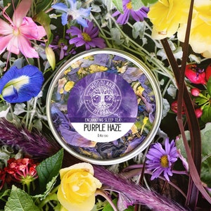 Purple Haze Tea - Organic Loose Leaf Tea. Deep Relaxation, Dreaming, Sleep, Calm