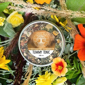 Tummy Tonic Tea - Organic Loose Leaf Tea with Bacillus Coagulans. Belly, Nausea, Soothing