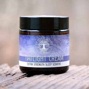 Twilight Cream 4oz Glass Jar - Extra Strength Topical Cream. Wellness, Relaxation, Massage, Joints, Tight Muscles, Stress, Stiffness