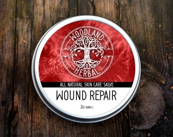 Wound Repair 2oz - Topical Salve for Wellness, Outdoors, Hiking, Camping, Bug Out Bag