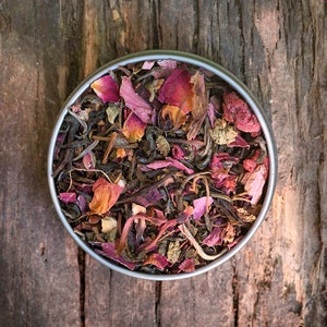 5 Tea Special Buy 4 Get 1 FREE Natural Loose Leaf Tea Sampler Tins of Organic Tea. Wellness, Relaxation, Focus, Calm, Energy, Dreams image 7