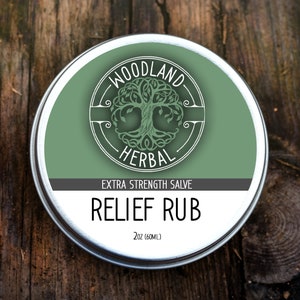 Relief Rub 2oz Extra Strength Cream, Relaxation, Massage, Joints, Tight Muscles, Stress, Stiffness 2oz Tin image 1