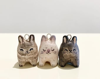 Custom bunny rabbit necklace charm pendant
