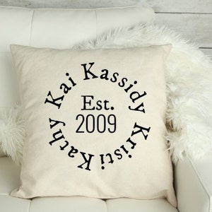 Name Pillow Cover, Kids Names Pillow, Family Names, Farmhouse Decor, Personalized Pillow Cover, Gift For Mom, Custom Name Gift