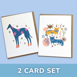 Card for Dog Lover | Set B | Greeting Card Dog Card Cute Card for Kids Animal Art Card Dog Illustration Card for Her for Him Dog Lover