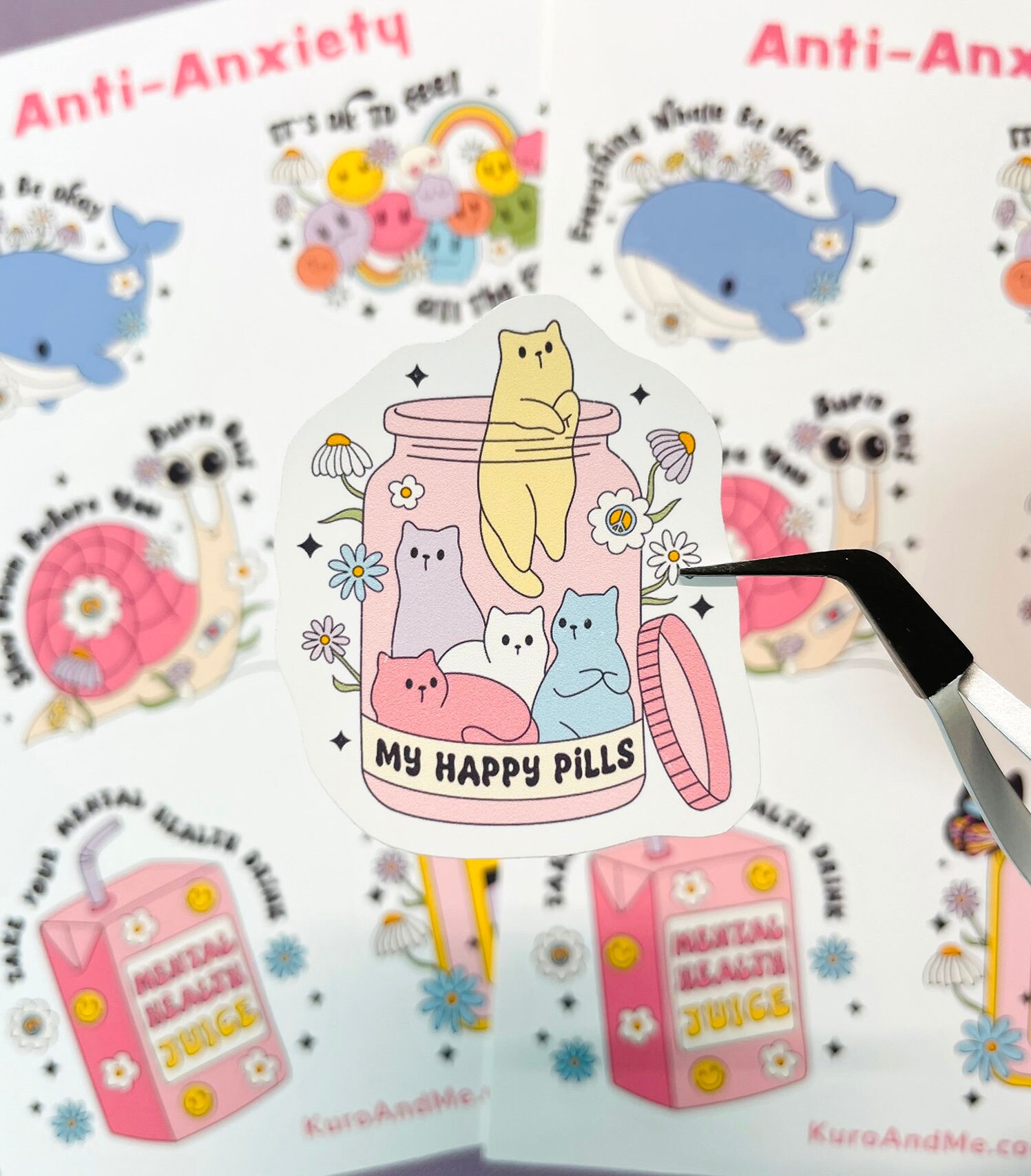 Waterproof Mental Health Sticker Sheet Positive Affirmation Message ...