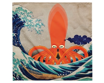 Pañuelo - Squidoodle contra la gran ola de Kanagawa