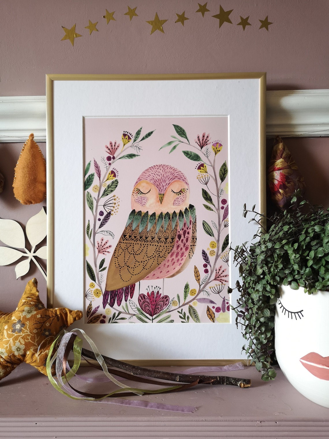 Little Owl Woodland Print. Kids Room Decor. Playroom. Nursery Art. - Etsy