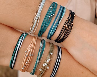 CUSTOM String Bracelets Sports Team Unity Bracelets Waterproof Wax Cord Bracelets Coach Appreciation Gift Idea Sweat Proof Jewelry Trendy