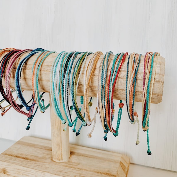 女性用ストリングブレスレット 調節可能なサーファーブレスレット バケーションジュエリー ビーチブレスレット 女子大生へのギフト 防水ブレスレット 友情